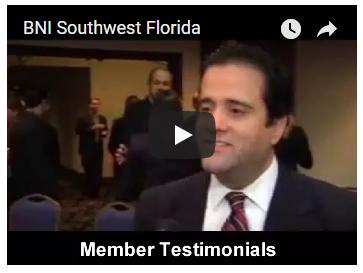 BNI Southwest Florida Member Testimonials